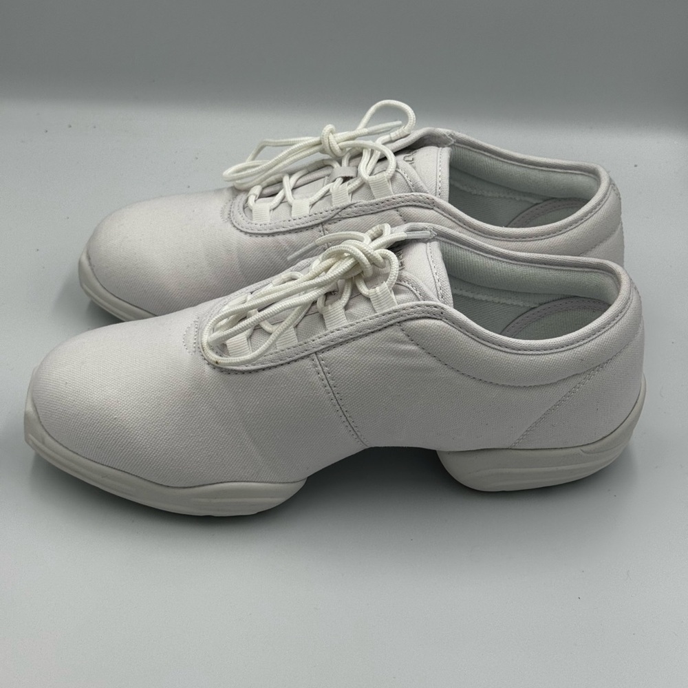 Capezio White Dance Sneakers Size 12 Split Sole Jazz Hip Hop Shoes - Picture 3 of 10